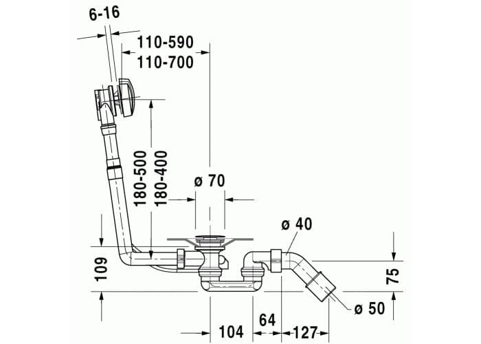 Сифон для биде Duravit 1 1/4& 0050270000