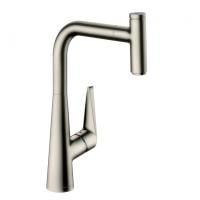 Смеситель для кухни hansgrohe Talis Select M51 73853800 с вытяжным изливом сталь