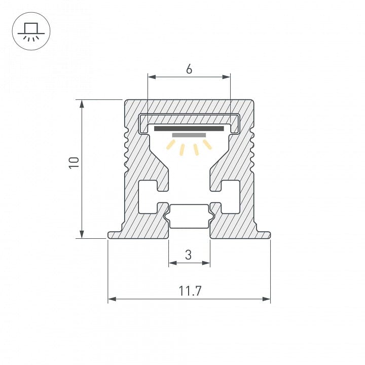 Короб встраиваемый Arlight SL-MINI 058626