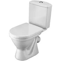 Унитаз-компакт Santek Алькор 1.WH30.2.196 косой выпуск, с сиденьем полипропилен, белый