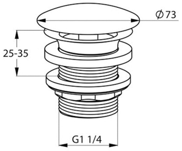 Вентиль для раковины Kludi Plus 1042805-00
