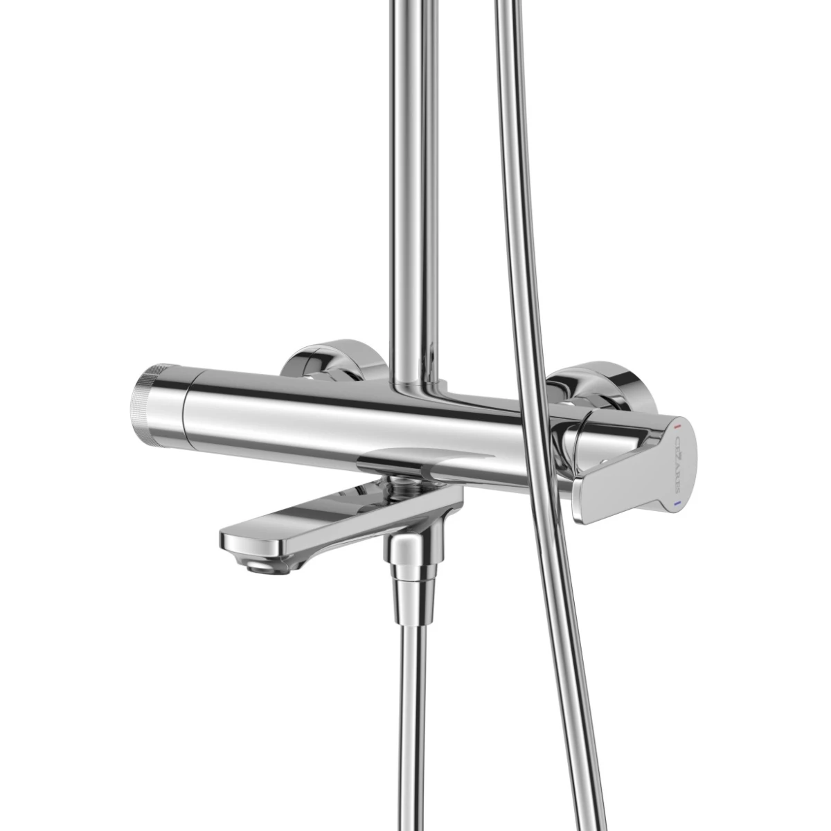 Душевая система Cezares Lux LUX-CVD-01 254 мм, со смесителем, хром