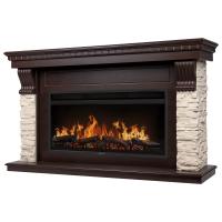 Каминокомплект: Очаг Electrolux EFP/P-3620LS портал Michigan 42/40/36 камень молочный шпон темный