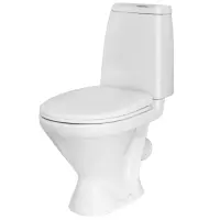 Унитаз-компакт Sanita Кама комфорт WC.CC/Kama/2-TM/WHT.G/S1 косой выпуск, с сиденьем микролифт термопласт, белый