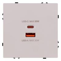 Розетка 2хUSB type A и C без рамки Kollinger Eclipse EC-024CM