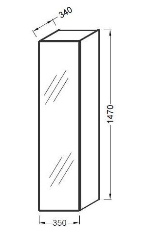 Шкаф-пенал Jacob Delafon Odeon Up EB873-N18 белый