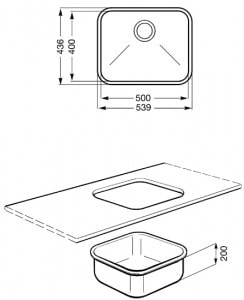 Мойка Smeg UM50