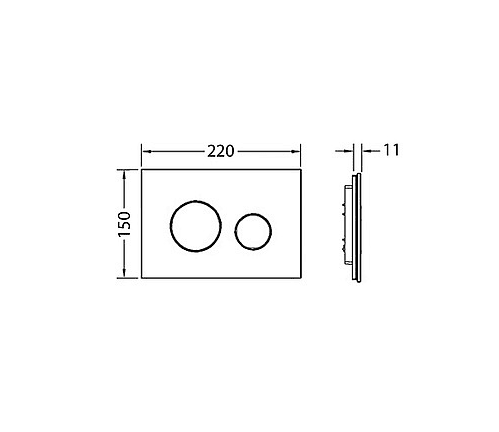 Клавиша смыва Tece 9240655