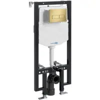 Инсталляция для унитаза WasserKRAFT Vils 56 56TLT.010.ME.MG03 с кнопкой смыва, золотой матовый