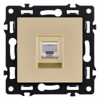 Розетка телефонная RJ-11 со штрокой, без рамки Kollinger Asthetik AS-019GD