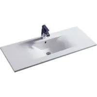 Раковина CeramaLux JY-807-100 105x46 см, накладная, белый