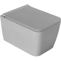 Унитаз подвесной Boheme Zen 967-SET-L безободковый, с сиденьем микролифт, серый матовый