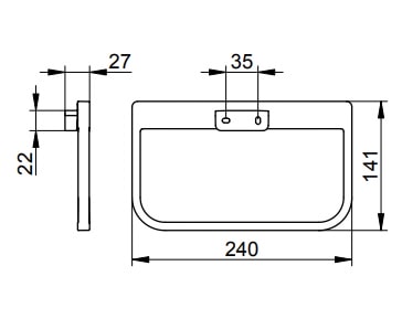 Полотенцедержатель Keuco Moll 12721210000 нержавеющая сталь