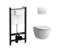 Комплект унитаз ПЭК Laufen Pro Z.RU93.0.761.6 с инсталляцией клавиша белая