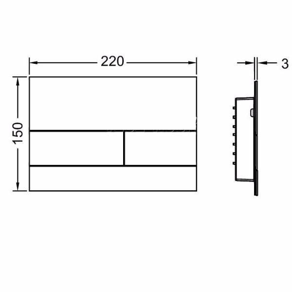 Клавиша смыва Tece Square II 9240833 черная
