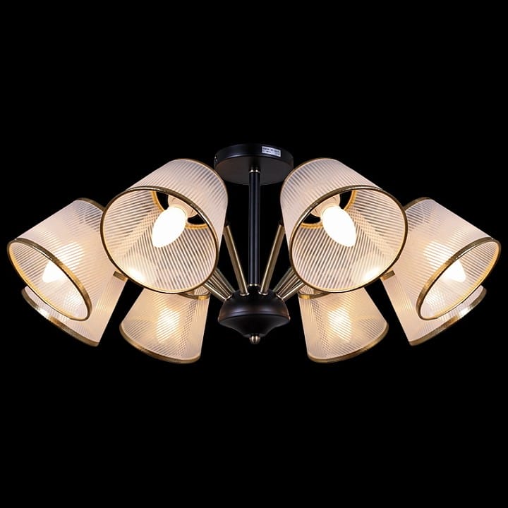 Люстра на штанге ILLUMICO  IL0344-8CSQ-79 BK AB