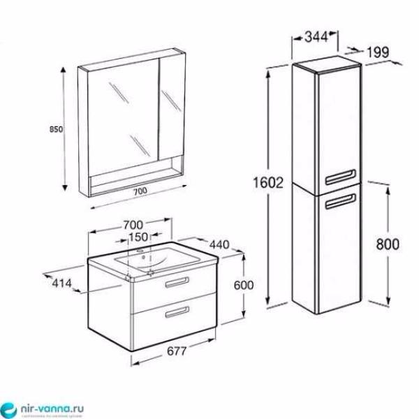 Тумба под раковину Roca Gap ZRU9302741 фиолетовая
