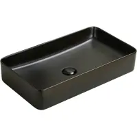 Раковина-чаша CeramaLux 9396-1MB 60,5x35,5 см, накладная, черный матовый