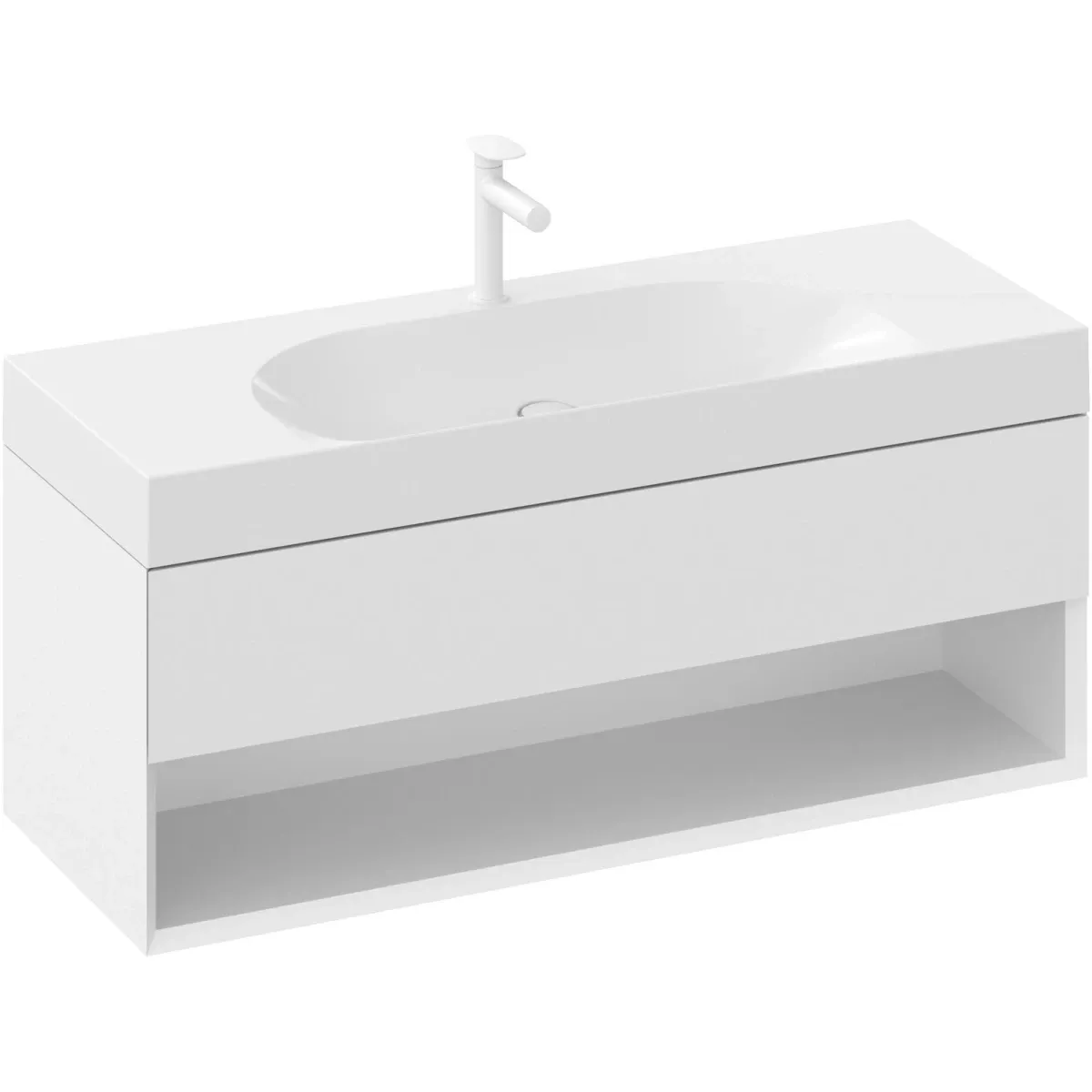 Раковина Ravak Lite XJX01212000 120x45 см S, накладная, подвесная, белый