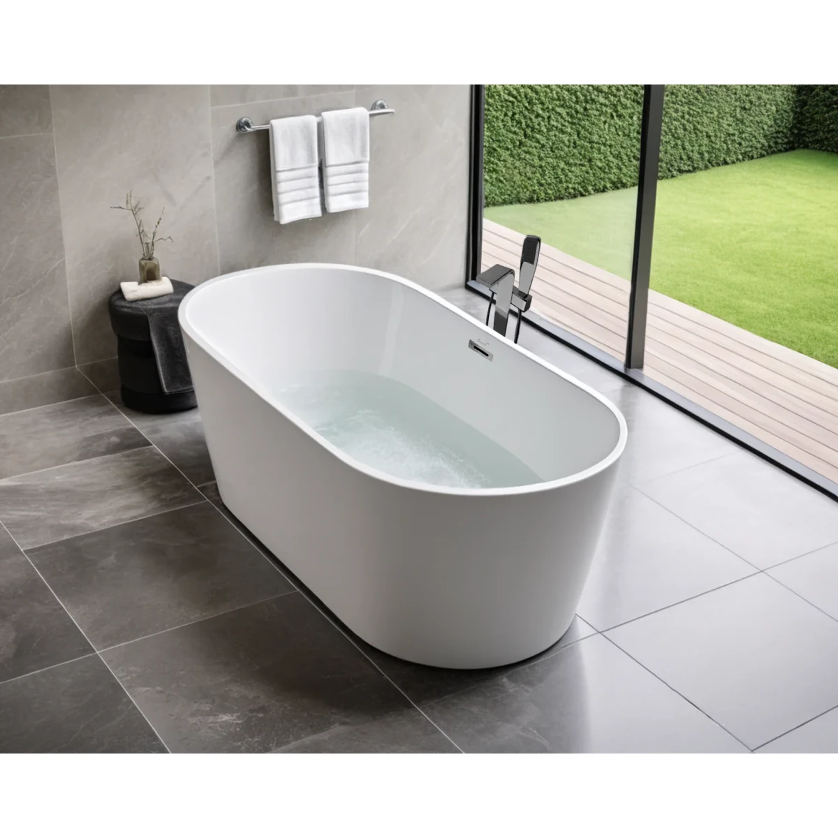 Акриловая ванна Ceruttispa Resia CT10520 170x75 см, отдельностоящая, белый матовый