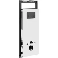 Инсталляция для унитаза WasserKRAFT Salm 27 27TLT.010.ME.WH.MB02 с кнопкой смыва, черный матовый