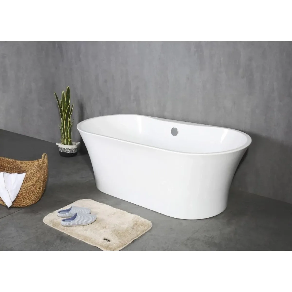 Акриловая ванна BelBagno BB201-1700-800 170x79 см, отдельностоящая, белый