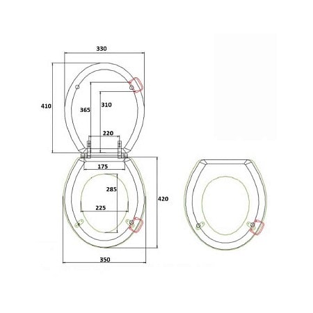 Крышка-сиденье Boheme Vogue 906-W-CR белый, хром