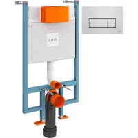 Инсталляция для унитаза VitrA Core 800-1875 с кнопкой смыва, хром