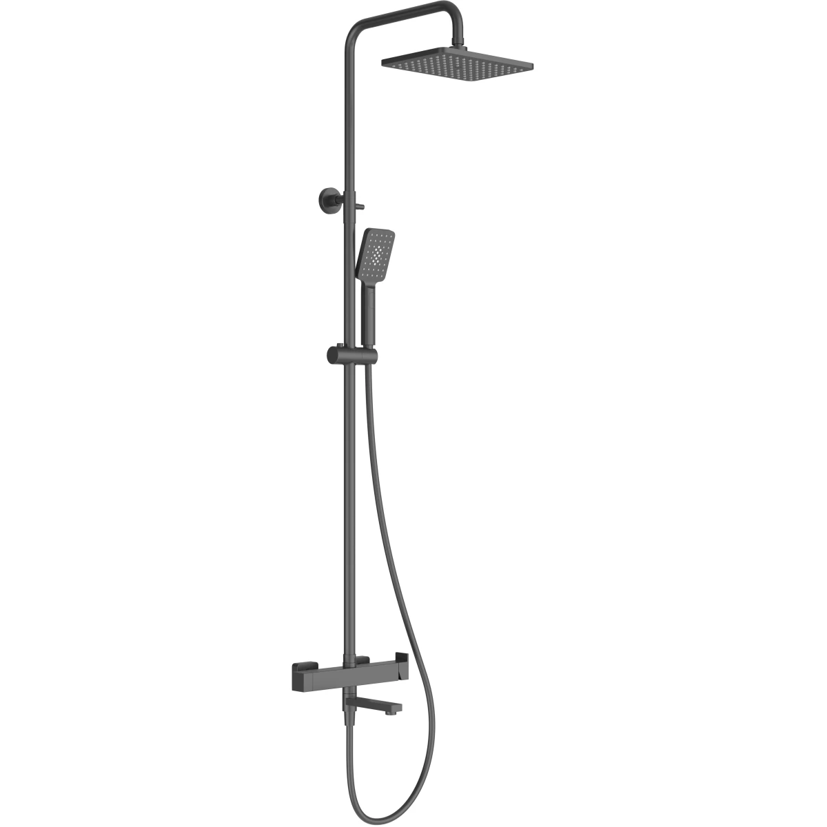 Душевая система Cezares Slider SLIDER-CVD-NOP 267x193 см, со смесителем, черный матовый