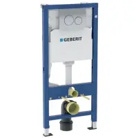 Инсталляция для унитаза Geberit Duofix Delta 20 458.134.21.2 с кнопкой смыва, хром