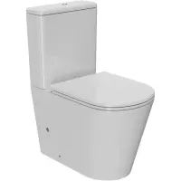 Унитаз-компакт Point Виктория PN42061 безободковый, с сиденьем микролифт, белый