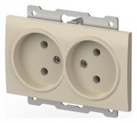 Розетка двойная без заземления, без рамки Elbi Eleсtriс Zena Vega 609-010300-908