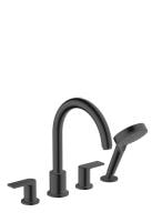 Смеситель на край ванны hansgrohe Vernis Blend 71456670 на 4 отверстия матовый черный