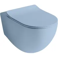 Унитаз подвесной Artceram File 2.0 FLV004 65 00 безободковый, светло-голубой