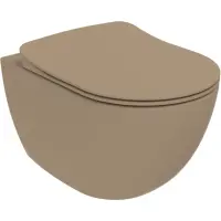 Унитаз подвесной Creavit Free FE322-00CM00E-0000 безободковый, с функцией биде, капучино матовый