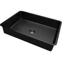 Раковина Abber Wasser Kreis AF2402MB 52x37 см, встраиваемая сверху, черный матовый