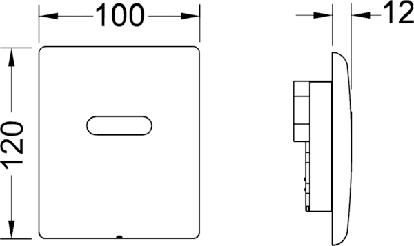 Клавиша смыва Tece Planus Urinal 230/12 В 9242355 для писсуара белый матовый