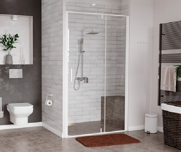 Душевая дверь WasserKRAFT Neime 90 19P04 профиль белый стекло прозрачное