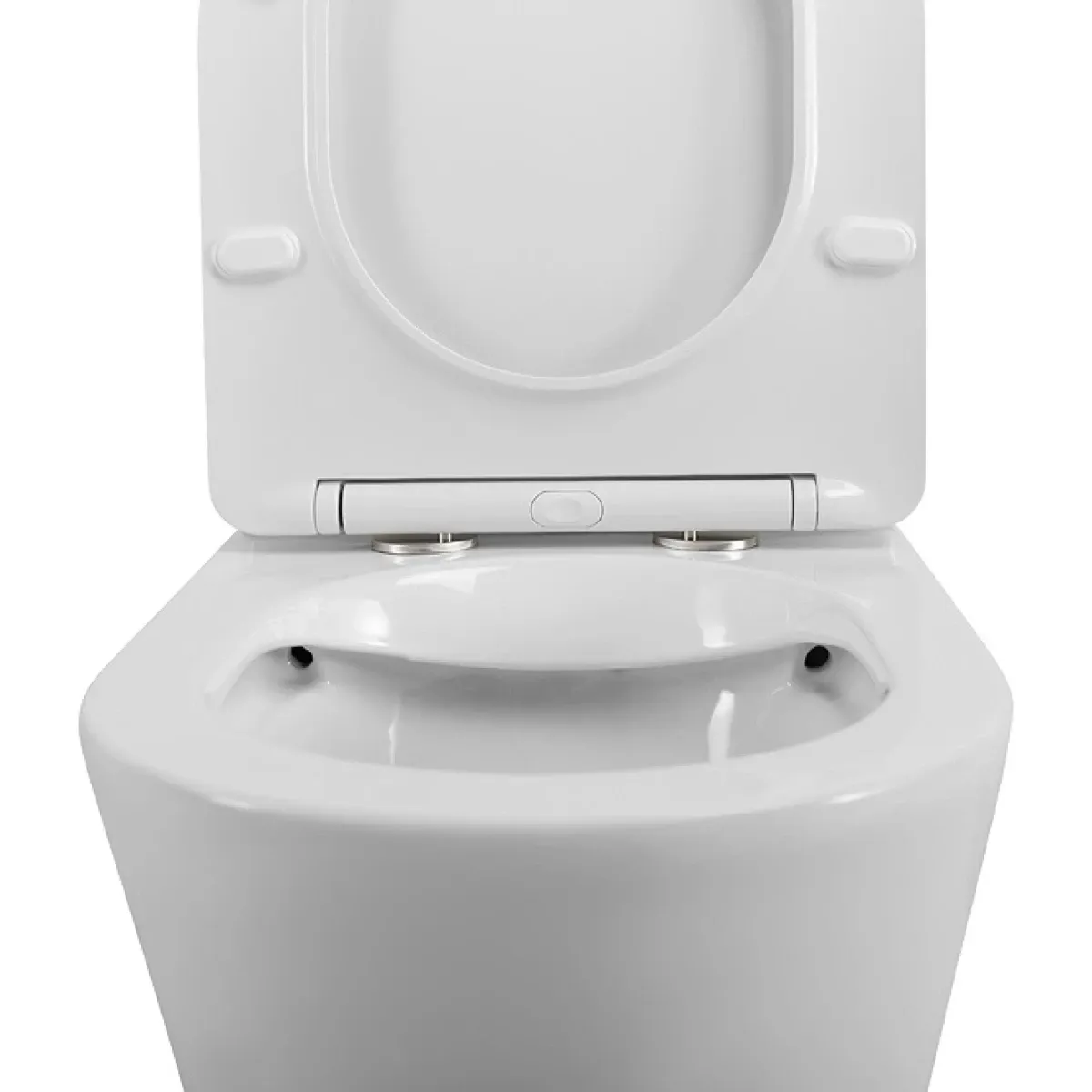 Унитаз напольный BelBagno Flay-R BB2149CPR/SC безободковый, без бачка, с сиденьем микролифт, белый