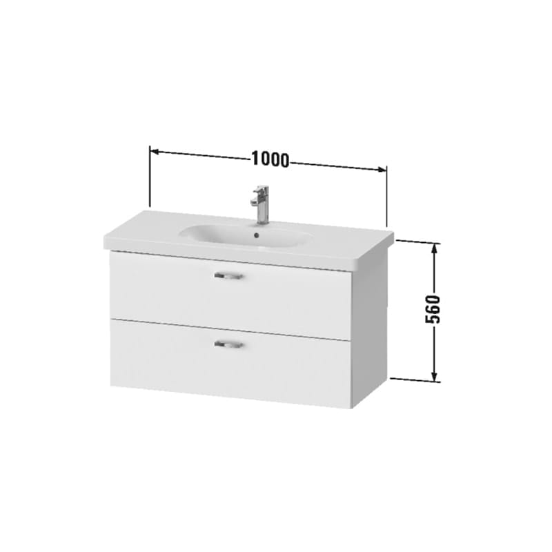 Тумба под раковину Duravit Xbase 100 XB619304949 графит матовый