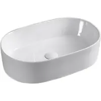 Раковина-чаша CeramaLux 9025-1 56x35 см, накладная, белый