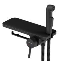 Смеситель с гигиеническим душем Damixa Jupiter 773500301 с полкой черный