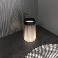 Раковина Antonio Lupi Vitreo 50 VITREOW Fume/cr с подсветкой дым