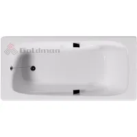 Ванна чугунная Goldman Art AT18085H 180x85 см, с отверстиями под ручки, белый