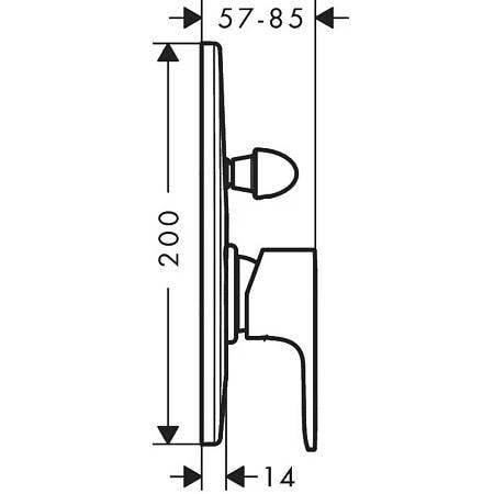 Смеситель для душа hansgrohe Rebris S 72449670 черный матовый