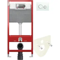 Инсталляция для унитаза Tece TECEloop 9300302 + 9200010 + 9380014 + 9240653 с кнопкой смыва, мятный зеленый/хром