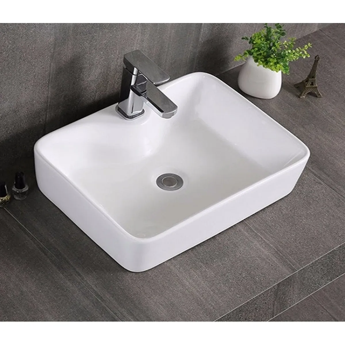 Раковина-чаша CeramaLux 7291(D1390) 48,5x37,5 см, накладная, белый