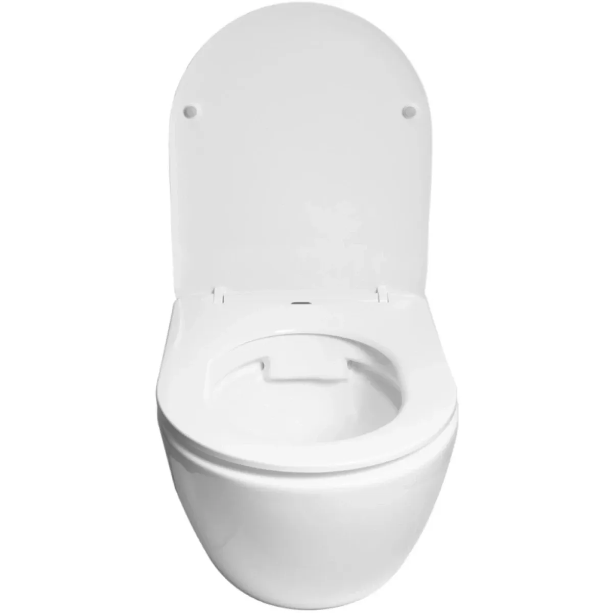 Унитаз подвесной SantiLine SL-5005 безободковый, с сиденьем микролифт, белый