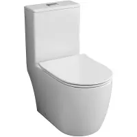 Унитаз-компакт Grossman GR-4484SQ безободковый, торнадо, с сиденьем микролифт, белый