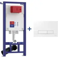 Инсталляция для унитаза Lemark Peneda Bit 9880412 с кнопкой смыва, белый глянец